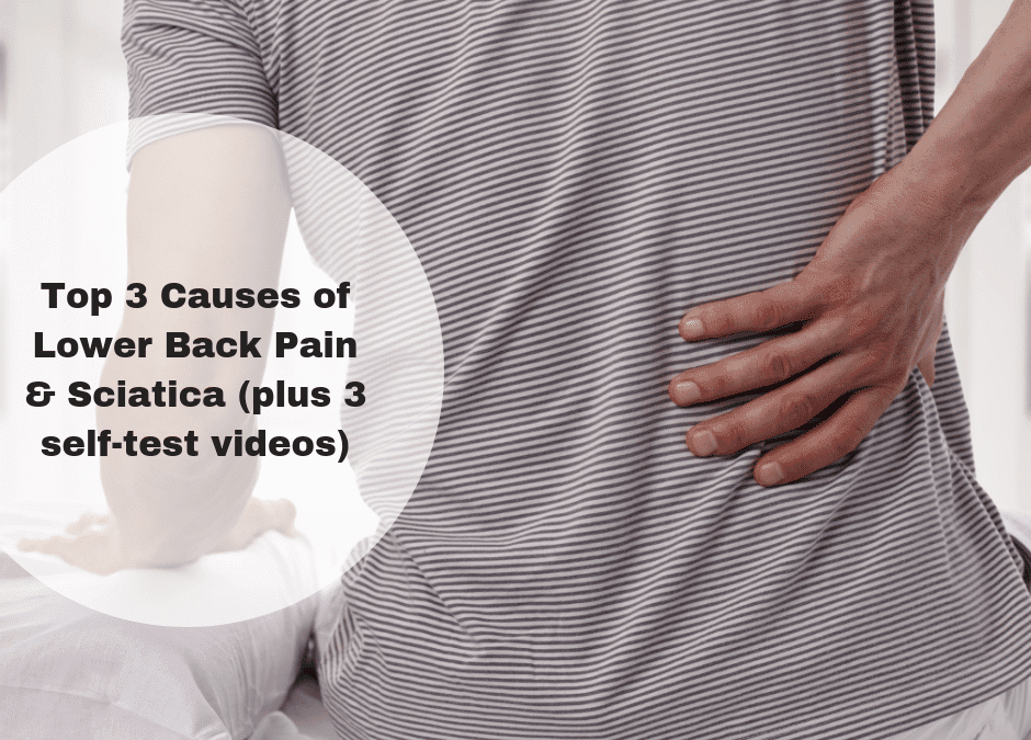 Top 3 Causes of Lower Back Pain & Sciatica (plus 3 self-test videos)